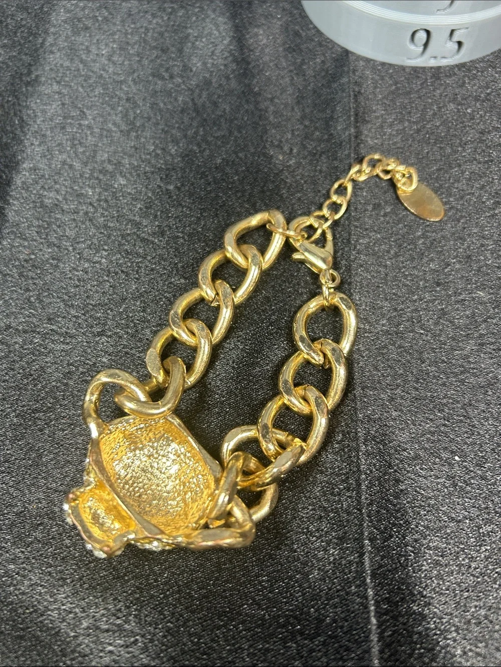 Gold-Tone Panther Chain Bracelet with Crystal Accents By Sofia
